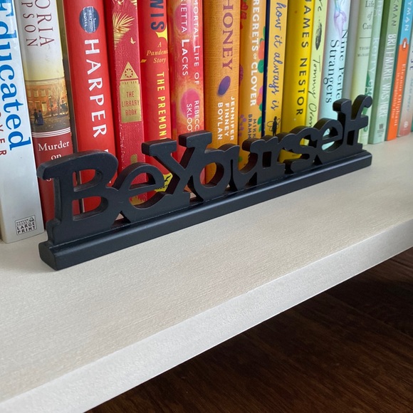 Be Yourself Bubble Letter Shelf Desk Decor - Picture 1 of 5